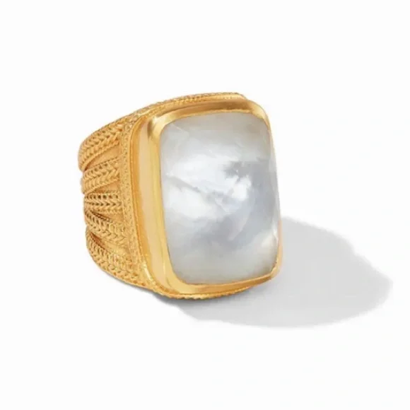 JULIE VOS Gold and White Women's Ring - Picture 11 of 12